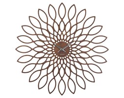 Zegar ścienny Sunflower Walnut, 60 cm - KARLSSON - DECOSALON - Zakupy bez ryzyka