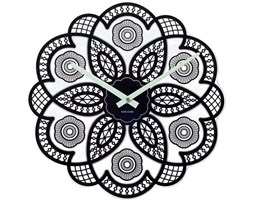 Zegar ścienny Lace Cut Out Black, 38 cm - KARLSSON - DECOSALON - Zakupy bez ryzyka