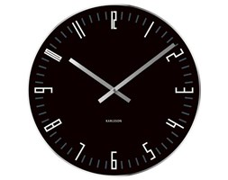 Zegar ścienny Slim Index Black, 40 cm - KARLSSON - DECOSALON - Zakupy bez ryzyka