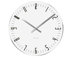 Zegar ścienny Slim Index White, 40 cm - KARLSSON - DECOSALON - Zakupy bez ryzyka
