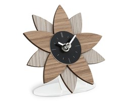 Zegar stołowy Exilis 548 NV, orzech - INCANTESIMO DESIGN - DECOSALON - Zakupy bez ryzyka