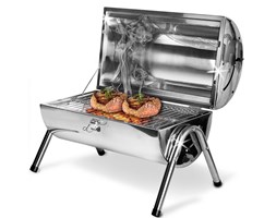 GRILL OGRODOWY Z POKRYWĄ WĘDZARKA PRZENOŚNY