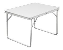 ALUMINIOWY BIAŁY SKŁADANY STOLIK TURYSTYCZNY MDF
