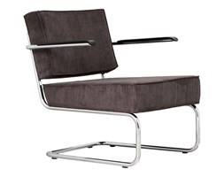 Krzesło Lounge RIDGE RIB ARM szare