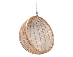 Fotel wiszący rattanowy naturalny