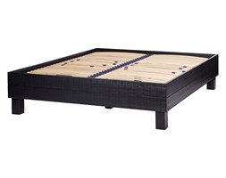 Łóżko zdobione w jodłę czarna 160cm - Woood