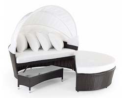Rattanowy fotel kosz ogrodowy baldachim SYLT LUX