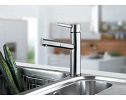 Blue Water Arada Inox bateria kuchenna ze stali nierdzewnej z wyciąganą wylewką