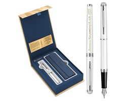 Zestaw Pióro Wieczne WATERMAN Hemisphere Białe CT