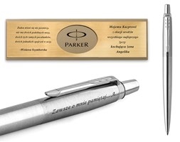 Długopis Parker Jotter Stalowy CT GRAWER i ETUI
