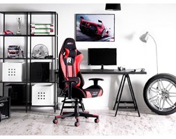 Fotel Biurowy Z Poduszkami Racer Gtr Czarno- Czerwony