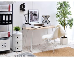Designerskie Biurko Skandynawskie Małe Malmo Dąb Sonoma-Biel