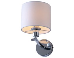 Kinkiet lampa ścienna abażurowa Zuma Line Carmen 1x60W E14 chrom/beż RLB94103-1