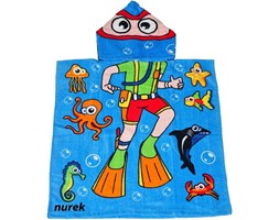 RĘCZNIK Z KAPTURKIEM DLA DZIECI, PONCHO