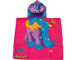 RĘCZNIK Z KAPTURKIEM DLA DZIECI, PONCHO
