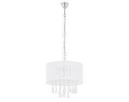 Lampa wisząca Italux Essence L.9262/3P z kryształami zwis 3x40W E14 biała