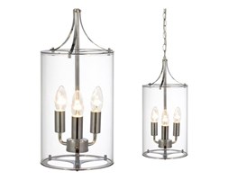 Skandynawska LAMPA wisząca VINGA 104652 Markslojd szklana OPRAWA świecznikowa ZWIS na łańcuchu chrom przezroczysty