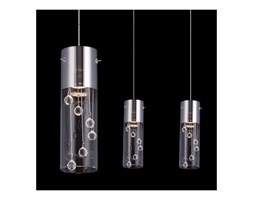Wisząca LAMPA glamour CORDELL MDM1835-2 Italux szklana OPRAWA z kryształkami ZWIS tuby crystal chrom przezroczyste