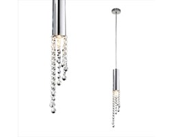 LAMPA wisząca DUERO 31-25241 Candellux kryształowa OPRAWA zwis LED 3W tuba crystal chrom