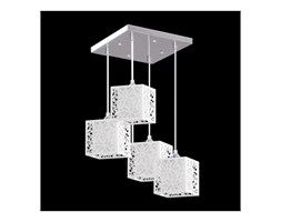 Prowansalska LAMPA wisząca ANIKA 8162428 Spotlight ażurowa OPRAWA zwis kaskada KOSTKI z wzorkami białe