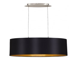 LAMPA wisząca MASERLO 31611 Eglo abażurowa OPRAWA zwis elipsa nikiel satynowany czarny złoty