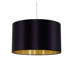 LAMPA wisząca MASERLO 31599 Eglo abażurowa OPRAWA zwis okrągły nikiel satynowany czarny złoty