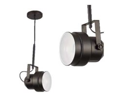 Industrialna LAMPA wisząca FORANO LP-3468/1P BL Light Prestige reflektorowa OPRAWA projektor STUDIO czarny