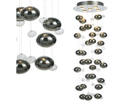 Nowoczesna LAMPA wisząca EXPLOSION 7029442 Nave halogenowa OPRAWA ZWIS kulki bubble bombka chrom