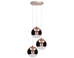 Plafon LAMPA sufitowa GINO 5801313 BriTop szklana OPRAWA okrągła LAMPA wisząca KASKADA kule balls miedziane