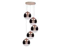 Plafon LAMPA sufitowa GINO 5801513 BriTop szklana OPRAWA okrągła LAMPA wisząca KASKADA kule balls miedziane