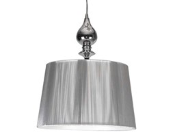Klasyczna LAMPA wisząca GILLENIA 31-07155 Candellux abażurowa OPRAWA do sypialni ZWIS srebrny
