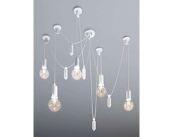 LAMPA wisząca KUMO 707/E27/BI Shilo metalowa OPRAWA zwis PAJĄK spider biały