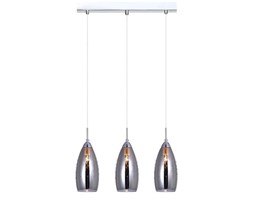 LAMPA wisząca GRACE MDM2170/3 A Italux szklana OPRAWA zwis LISTWA sufitowa krople łezki przydymione