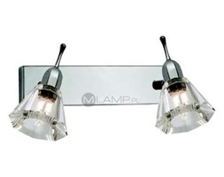 Kinkiet LAMPA ścienna ODESSA 2 LP-MB060/2 Light Prestige OPRAWA listwa do łazienki retro kryształ chrom przezroczyste