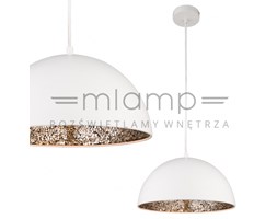 LAMPA wisząca OKKO 15166W Globo metalowa OPRAWA zwis kopuła mozaika biała srebrna