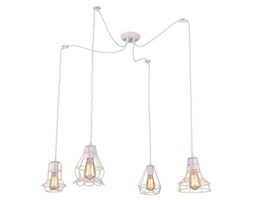 LAMPA wisząca IMPERIA 4 LP-2309/4P WH Light Prestige metalowa OPRAWA industrialny ZWIS kable spider pająk biały