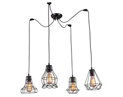 LAMPA wisząca IMPERIA 4 LP-2309/4P BK Light Prestige metalowa OPRAWA industrialny ZWIS kable spider pająk czarny