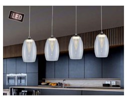 Lampa wisząca ENZO MD1622-4A Zumaline metalowa OPRAWA LED 20W zwis listwa chrom przezroczysty