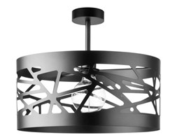Plafon LAMPA ażurowa FREZ 31232 Sigma sufitowa OPRAWA metalowa z wycięciami czarna