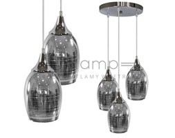 LAMPA wisząca MARINA 33-60181 Candellux szklana OPRAWA zwis kaskada chrom