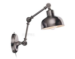 Kinkiet LAMPA ścienna GRIMSTAD 105052 Markslojd industrialna OPRAWA na wysięgniku srebrny antyczny