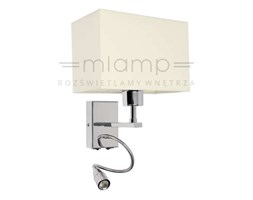 Kinkiet LAMPA ścienna RELAX 5733128 Britop abażurowa OPRAWA do czytania LED 1W na regulowanym peszlu chrom ecru