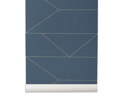 Tapeta skandynawska LINES granatowa - ferm LIVING