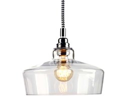 LAMPA wisząca LONGIS III 10144109 Kaspa szklana OPRAWA minimalistyczny ZWIS przezroczysty biały czarny