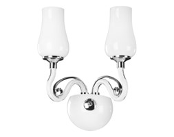Kinkiet LAMPA ścienna LUTECJA 9150202 Spotlight szklana OPRAWA glamour biała