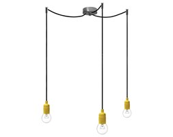 LAMPA wisząca BI 3/S/YELLOW SOTTO LUCE metalowa OPRAWKA industrialny ZWIS kable spider LOFT pająk żółty