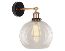 Industrialna LAMPA ścienna NEW YORK LOFT NO. 2 LA035/W Altavola szklana OPRAWA kula ball KINKIET przezroczysty