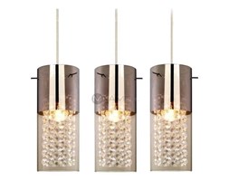 LAMPA wisząca ZARA LP-5221/3L Light Prestige nowoczesna OPRAWA kryształki glamour crystal tuby chrom przezroczyste