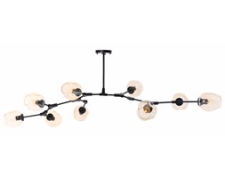 Lampa wisząca MODERN ORCHID-9 bursztynowo czarna 150 cm