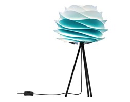 CARMINA - Lampa stojąca Tie&Dye Azurowy Śr.34cm Statyw Czarny 37cm